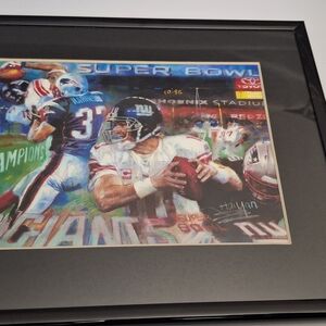 Super Bowl Art Print with Football Player